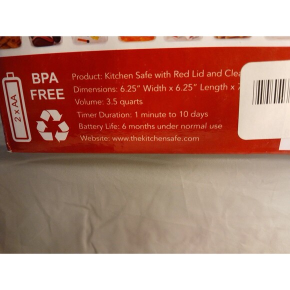 Kitchen SafeTime Locking Temptations-Cellphone Money RED Lid Clear Base 3.5 qt - Picture 8 of 16